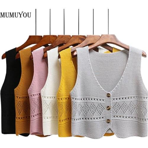 Женские вязаные жилеты MUMUYOU China At AliExpress