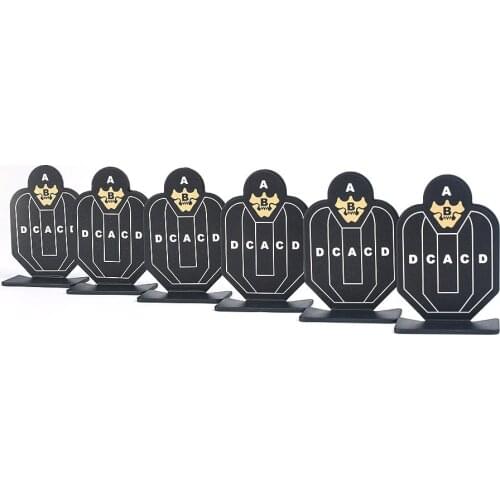 6Pcs/pack Tactical Target Practice Set Shooting Metal Airgun Military Training Nock Down Target Paintball Hunting Accessories