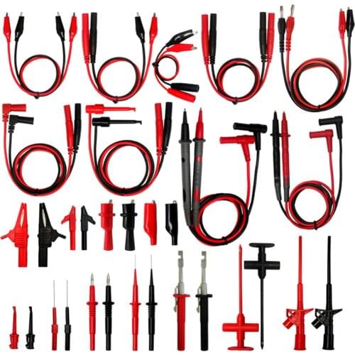 Aidetek 19 in 1 whole set needle Grabber silicone alligator clips test leads all need multimeter auto car repair DIY TLP20170