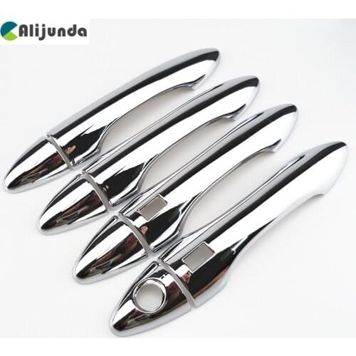 8Pcs/Set ABS Chrome Door Handle Cover Trim Sticker for Hyundai Tucson IX 35 Ix35 2010 2011 2012 2013 2014 Car Accessories