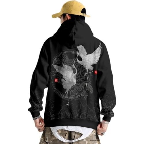 2021 New Arrival Ancient Wind Grus japonensis 3D Print Hoodies print Casual Style New Women/men Casual Couples Clothes