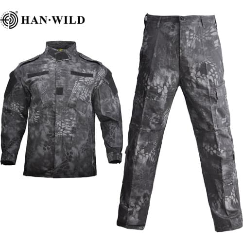 Military Uniform Camouflage Tactical Suit Men Army Special Forces Combat Shirt Coat Pant Set Camouflage Militar Soldier Clothes