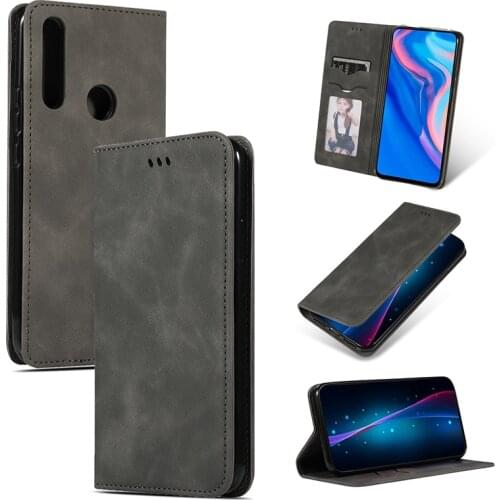 Original Flip Case For Huawei P Smart Plus Y9 Prime 2019 Retro Magnetic Credit Card Stand Wallet For Honor 10 Lite 10i 20i Cases