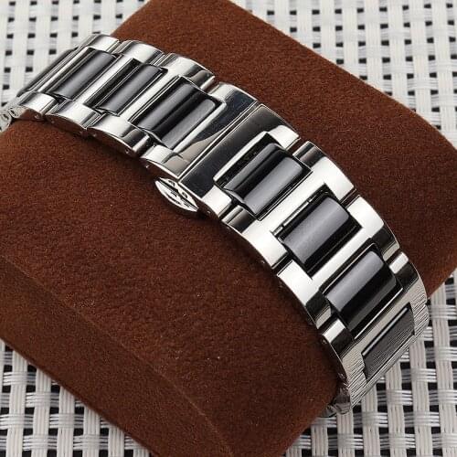 Watchband Ceramic strap between stainless steel 20mm 22mm watch band strap for Huawei Smart Watch GT2/watch 2pro/Samsung watch