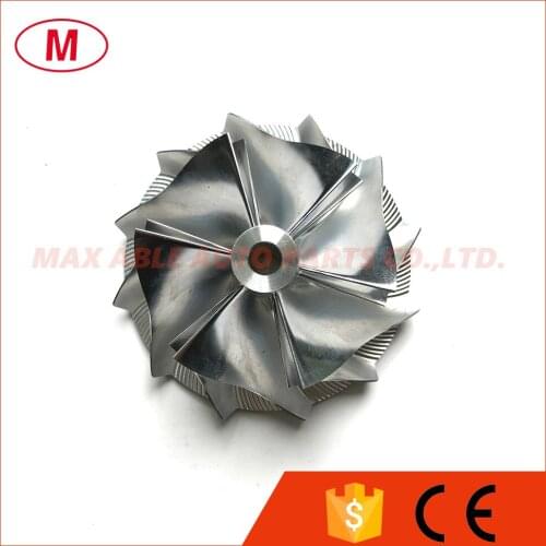 RHF5H 43.26/56.00mm 6+6 blades Performance Turbo Billet compressor wheel/Aluminum 2618/Milling wheel for EJ25G/E VF38/VF40/VF54