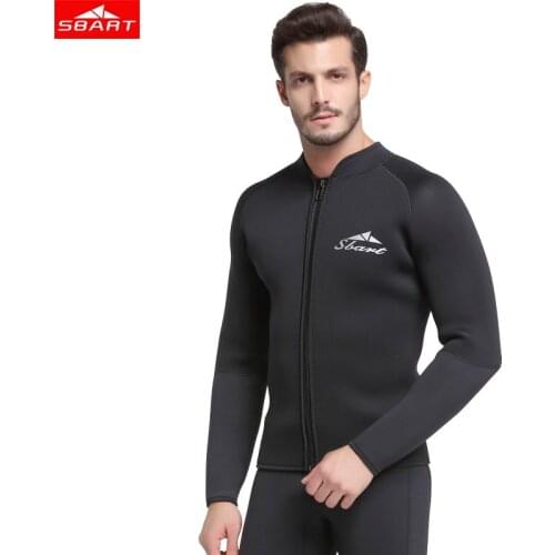 Sbart Winter Men 3mm 5mm Elastic neoprene Diving Jacket swimsuit Split surf Warm stretch spearfishing Tops swimming snorkel