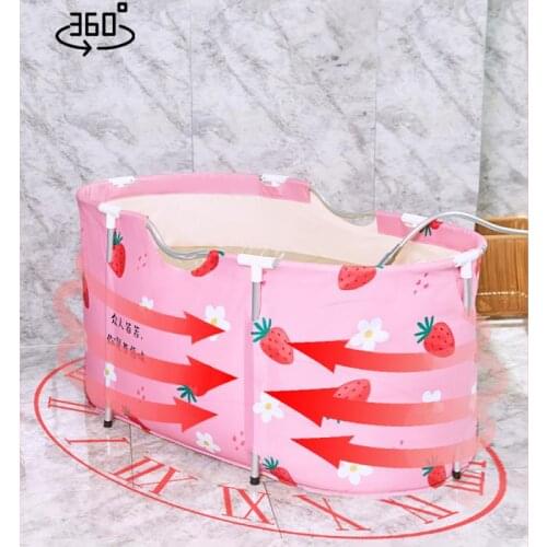 1.2m Foldable Bathtub Adults Portable Bath Tub oval Bath Barrel Household Sweat Steam Sauna Large Bathtub Bath Bucket