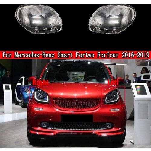 Car Headlight Lens Glass Lampcover Cover Lampshade Bright Shell Product For Mercedes-Benz Smart Fortwo Forfour 2016-2019