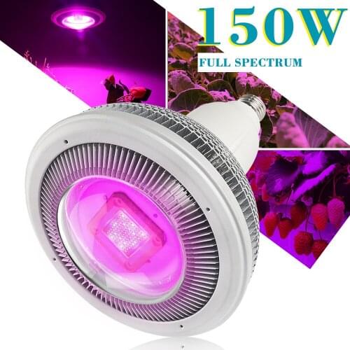 LED Grow Light Full Spectrum E27 150W COB For Hydroponics System Grow Tent Indoor Plant Vegetable Seeds Growing Spot Lamp