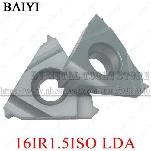 16IR 1.5ISO LDA carbide Thread inserts cutting Indexable thread blade 16IR 1.5 ISO turning tools for steel and stainless steel