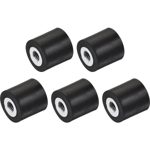 Uxcell M3 Rubber Mounts Female/Female Shock Absorber, D10mmxH10mm 5 Pcs