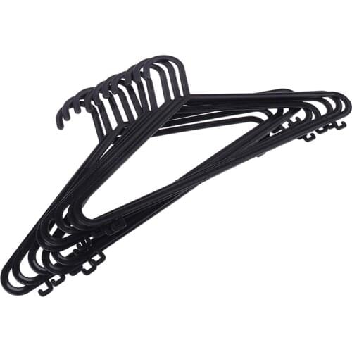 1/10pcs Black Adult Clothing Hanger Plastic Hangers Household Clothes Dress Organizer Dry Clothes Hanging Rack