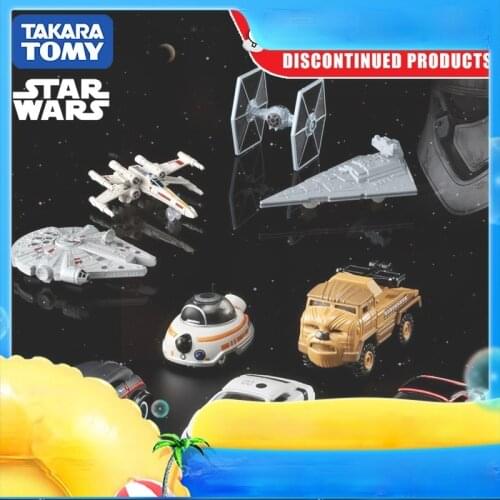 Japan TOMY Domeka Star Wars Domeka Alloy Car Model Male Toy Black Samurai BB8 Robot Spaceship Gift Toy Model