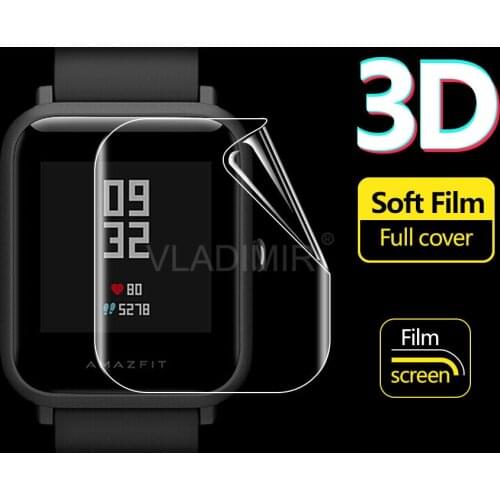 DAHABY Soft TPU Film Screen Protector For Xiaomi Huami Amazfit Bip Youth Verge 3 Stratos 2 Smart Watch Clear Guard Not Glass