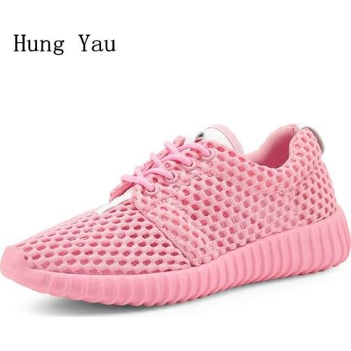 Women Sandals 2018 Summer Mesh Shoes Woman Sandals Breathable Fashion Lace Up Platform Flat Female Slides Ladies Shoes