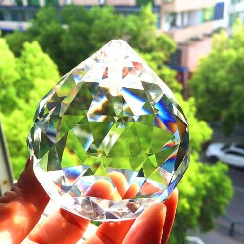 1Pcs 50mm Clear Faceted ball Crystal Chandelier Parts Pendant Prisms Lighting Ball Suncatcher Wedding fengshui decor Home