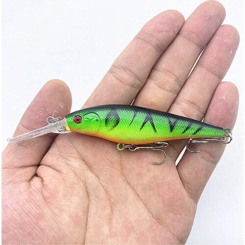 1pcs/ Trolling Winter fishing gear lifelike swim hard bait11.5cm/10.5g Artificial 3D eyes sinking rocker Wobbler lure Crank bait