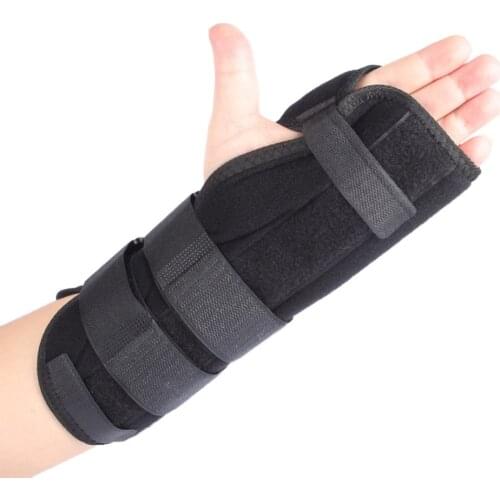 1pcs New Carpal Tunnel Left Right Wrist Brace Support Sprain Forearm Splint Band Strap Black Color #49951