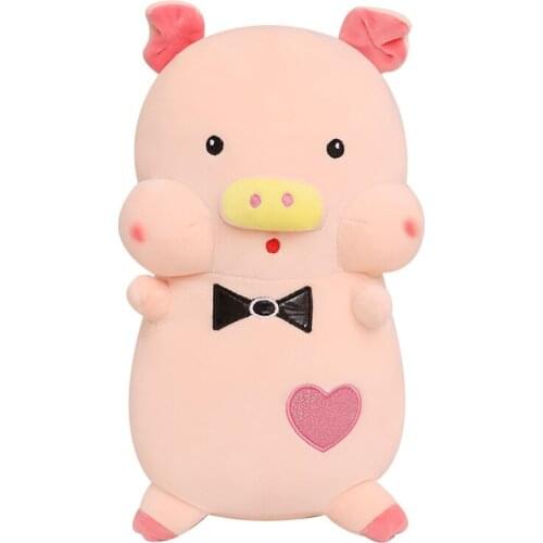40/50/60CM Angel Bow Tie Cute Cartoon Pig Plush Toy Stuffed Soft Animal Pig Doll for Childrens Gift Kid Toy Kawaii Gift for Gir