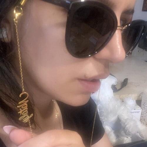 Stainless Steel Eyeglasses Chain Custom Name Glasses Chain Necklace Kpop Jewelry Personalized Name Sunglasses Straps Lanyard