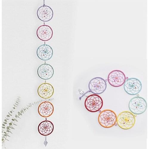 Reiki Chakra Dreamcatcher Room Decor Small Indian Dream Catcher Craft Wall Hanging Home Decor Handmade 7*72cm 1pc Dropship