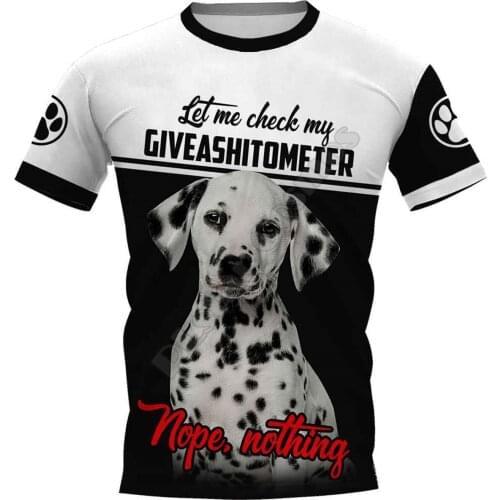 Dalmatian 3D Printed t shirts women for men Summer Casual Tees Short Sleeve T-shirts Funny Animal Short Sleeve 01