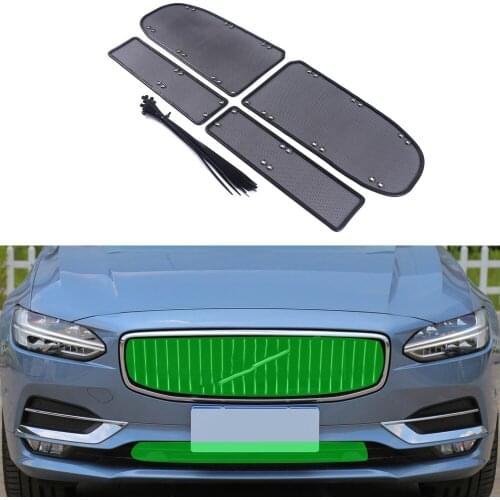 For Volvo S90 2016-2020 Car Accessories Front Grille Insert Net Anti-insect Dust Garbage Proof Inner Cover Net Stainless Mesh