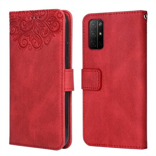 For Huawei Honor 30S (China) Flower Embossing Case CDY-AN90 6.5''Wallet Flip Leather Case for Huawei 30S Case