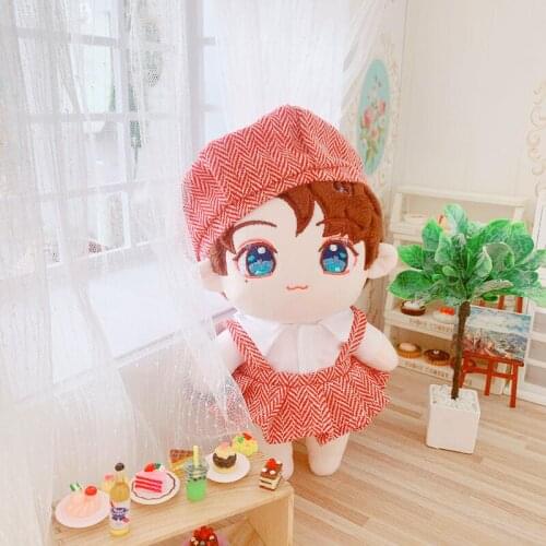 [MYKPOP]KPOP Doll in 20CM Plush Doll with Cap + Shirt+ Skirt KPOP Fans Collection SC21042213