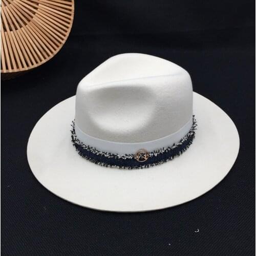 Fedora autumn and winter fashion m patchwork woolen fedoras tyranids jazz hat female hat panama