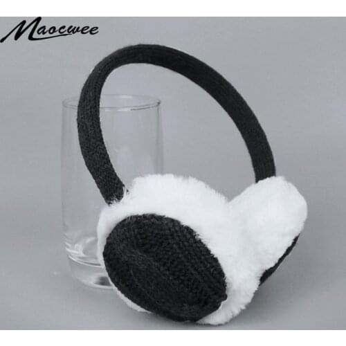 Fashion Winter Earmuffs Womens Warm Unisex Ear Cover Knitted Plush Earwarmers Girl Winter Warm Earmuffs Faux fur ear muffs