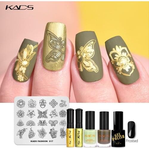 KADS flower butterfly design nail stamping plate set Nail art Template Stamp Plates Template Plates Nail Stamping Polish Plate