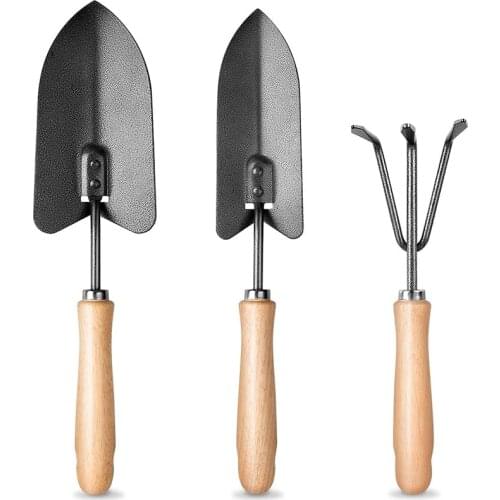 MAIYUE Garden Tools Set 3 Pcs Garden Tools Kit with Non-Slip Rubber Grip