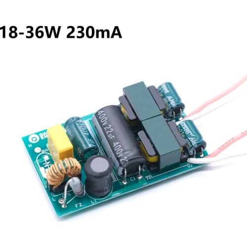 Non-isolated built-in high voltage 18-36W 230mA Smart IC Power Supply Light Transformers for LED Downlight Lighting DC30-80V