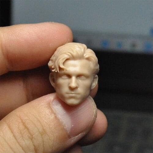 Unpainted 1/12 Tom Holland Head Sculpt PVC Male Soldier Head Carving Fit 6'' Mezco Action Figure Body for Painting Exercise