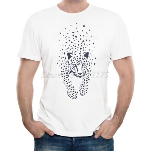New Arrivals 2019 Mens Summer Abstract leopard Printed T Shirt Cool Tops High Quality Casual Short Sleeve Tee