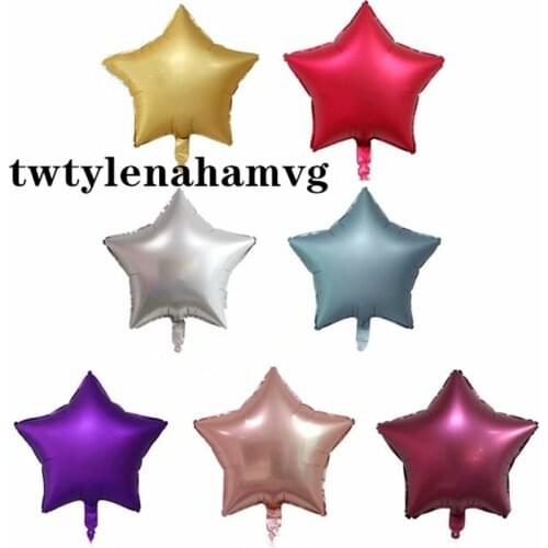 New Variety Of Metallic Five-Pointed Star Wedding Anniversary Party Decorated Foil Balloon Happy Birthday Thanksgiving Gif