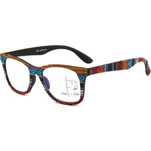 Seemfly Reading Glasses With Imitation Wood Grain New Intelligent Progressive Multifocal Presbyopia Eyeglasses See Far And Near
