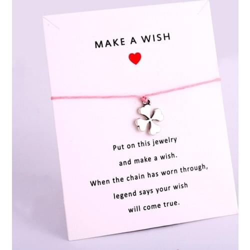 Lucky Four Leaf Clover Fortune Shamrock Charms Bracelets Women Men Unisex Fashion Best Friends Love Jewelry Christmas Gift