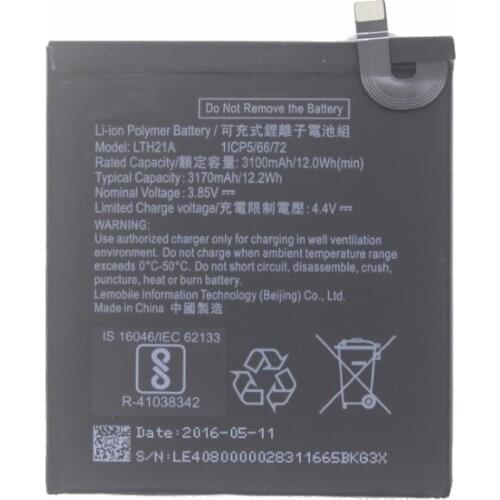 5pcs /lot 3.85V LTH21A 3170mAh Replacement battery For Letv LeEco LeMax2 X822 X829 Le MAX 2 5.7 inch X821 X820