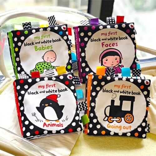 Cloth Book Educational Cartoon Fabric Infant Kids Cognitive Cloth Books for Baby Early Development Toy