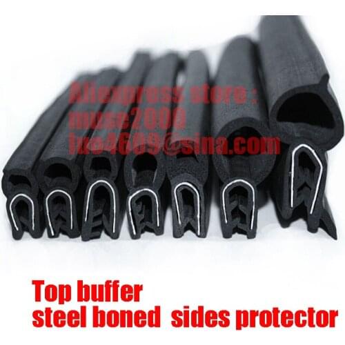 U shape steel boned thin plate sides protecting car glass plate board thin sharp protector side cover clip EPDM Foamed rubber