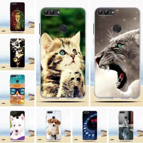 FOR Huawei P Smart Case TPU Soft Silicone Transparent Protector Back Phone Case for Huawei P Smart Cover FIG-LX1 Enjoy 7S Case