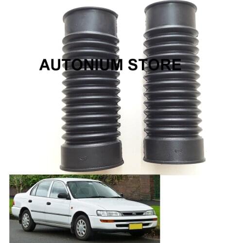 2 Pieces Rear Shock Absorber Bellow Boot Cover for Corolla 48559-12070 48559-12080 Best Quality Rubber