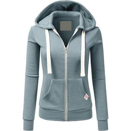 Womens Zip-Up Hoodie Long Sleeve Lightweight Pullover Sweatshirt Casual Knit Tunic Jacket with Pockets