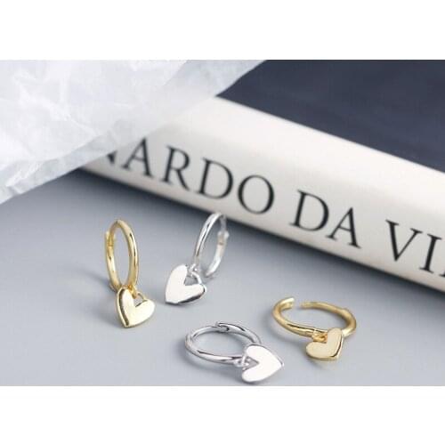 VENTFILLE 925 Sterling Silver Love Heart Crystal Drop Earrings for Women Long Tassel Rhinestone Dangle Earrings Jewelry