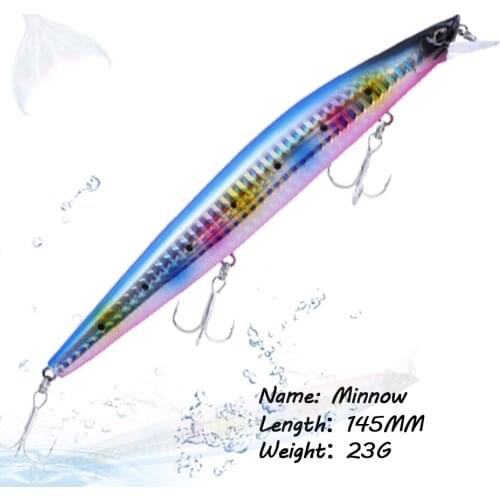 1PCS 145MM/23G Minnow Fishing Bait Wobbly Floating Artificial Bait Vibrator Minnow Perch Outdoor Fishing Tackle