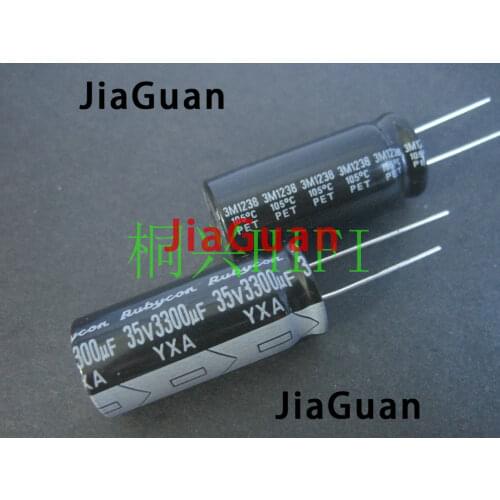 10PCS NEW RUBYCON YXA 35V3300UF 16x35mm 105 degrees Aluminum electrolytic capacitors yxa 3300UF 35V 3300UF/35V