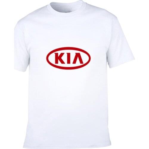 2021Creative designr KIA logo t shirt solid color cotton T Shirt Mens New Arrival Style Short Sleeve Men t-shirt