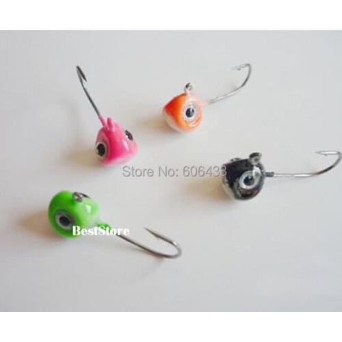 30PCS NEW soft lure Jig Heads Fishing Hooks Lures Bait Choose Size 3g